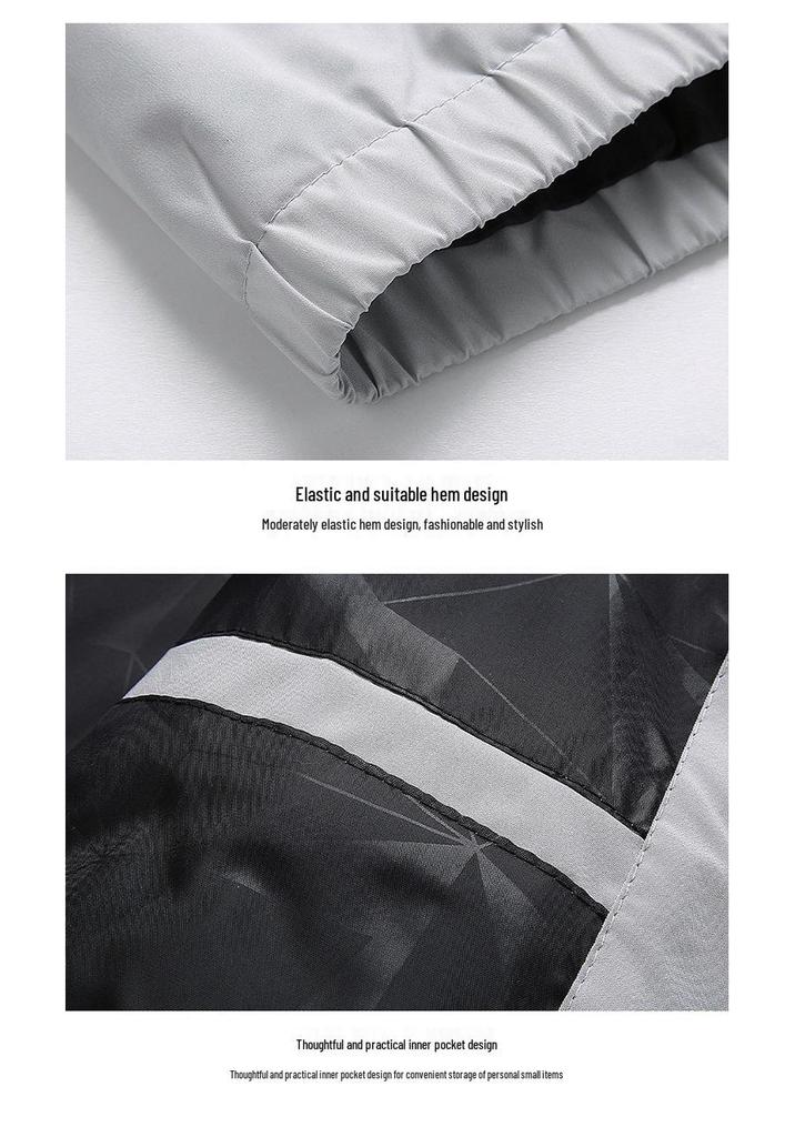 Herren Koreanischer Stil Kapuzen-Baseballjacke - Frühling Lässig Einfarbiges Design.