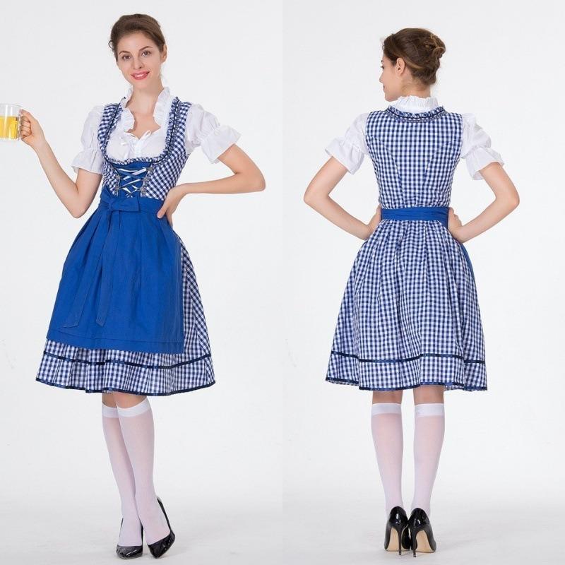 Halloween Badalia Oktoberfest Kostüm Barista Dienstmädchen Bühnenkostüm