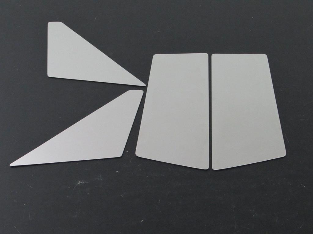 BRIGHTZ Super Mirror Stainless Steel Pillar Panels for Fairlady Z Z33 Visor Set Compatible with Fairlady Z Z33 (No Required) 4-Piece [PIL-SIL-292]