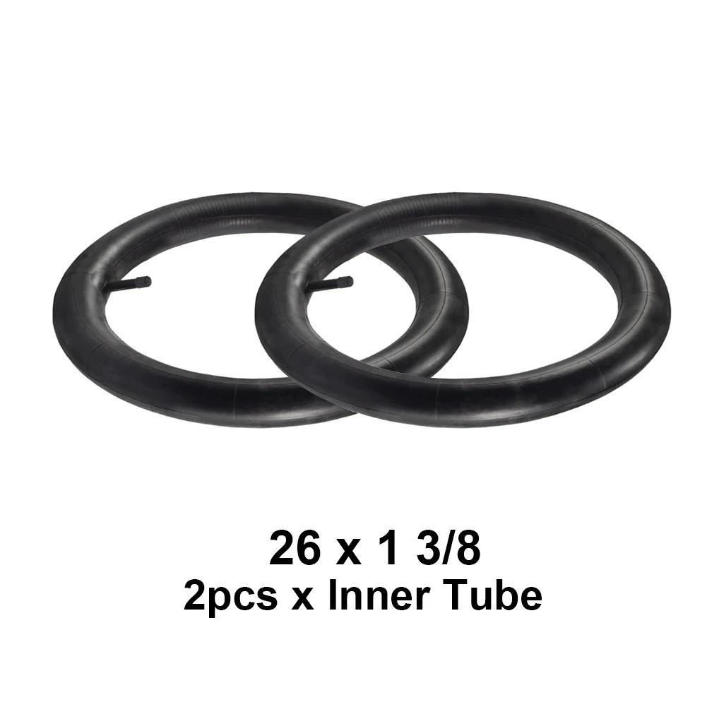 2pcs X Inner Tube 2-Pack Bicycle Iner Tubes 26\" X 1 3/8\"Valve AV 26x1-3/8 Inner Tube Valve Bicycle Inner Tubes Bike