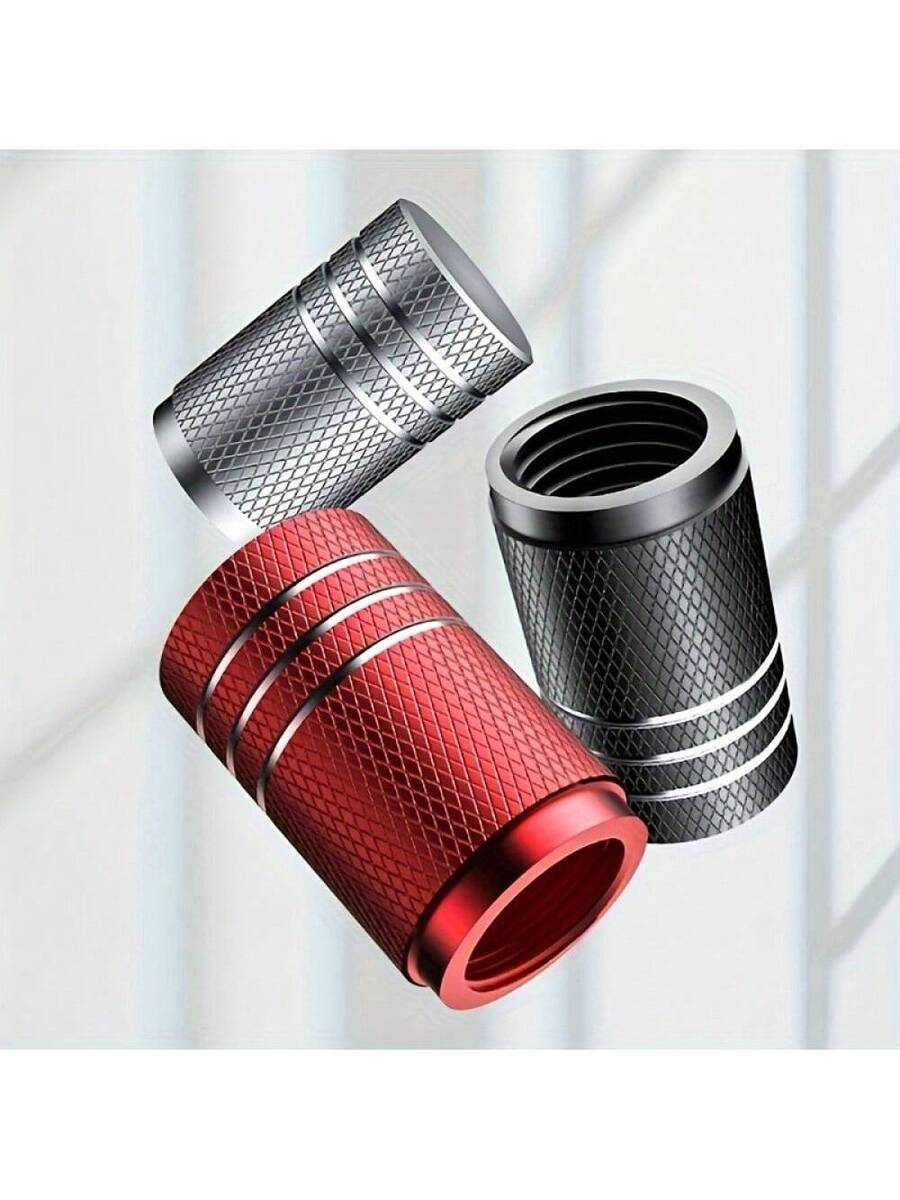 

4pcs/Set Premium Aluminum Alloy Car Tire Valve Stem Caps - Fit For Sedan, SUV, Motorcycle, Bicycle - Anti-Corrosion Silver різнокольоровий