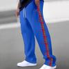 New men's row buckle spelling plaid webbing casual trousers straight trousers outdoor trousers men's new