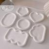 Craft Supply Silicone Silicone Molds Heart Shape White Storage Tray Silicone Mold Flower Shape Coaster Mold Home Decoration