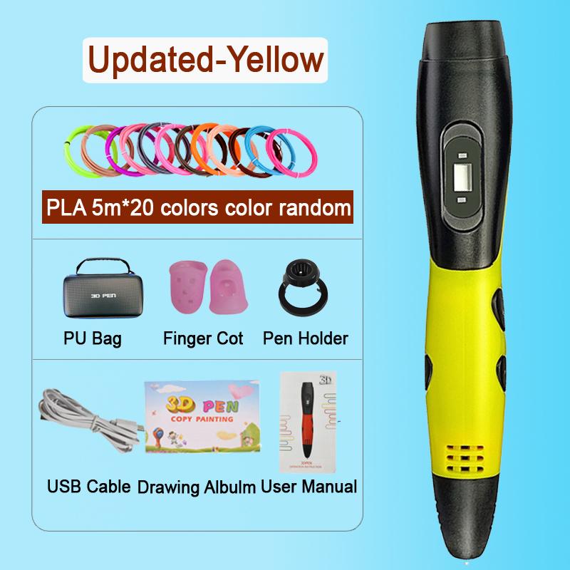 

Kids 3D Pen 3D Printing Pen High Quality PLA Filament 1.75mm USB Output Low Voltage Security, With Beautiful Case