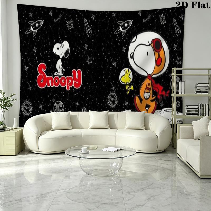 Dog Snoopy Wall Tapestry Aesthetic Wall Hanging Printed Fabric Blanket Decorative Tapestries for Bedroom Living Room Home Decor