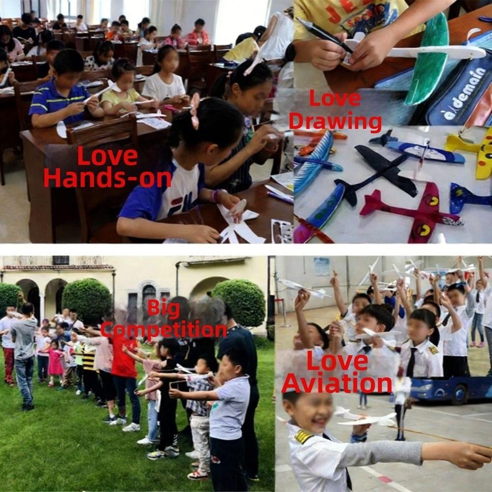 High Quality PP Foam Foam Airplane Launcher Toy Ligthweight 29*27.8cm Bubble Plane Glider Kids Catapult Aircraft Outdoor