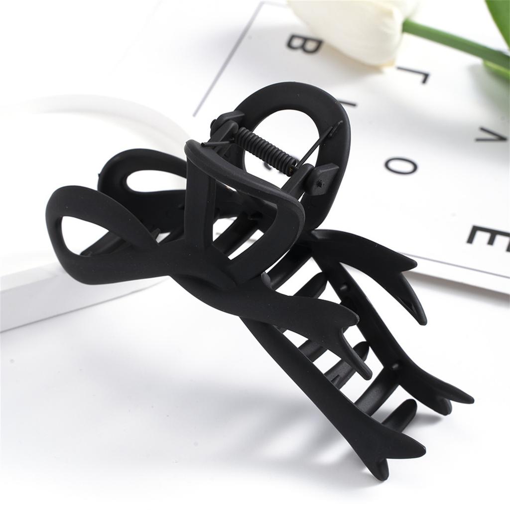 Matte Hair Clips Vintage Ribbon Bow Hair Claws Crab Headwear Hairpins Shark Ponytail for Women Hair Accessories Barrettes
