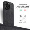 Custodia in Vera Alcantara per iPhone 15 16 17 Pro Max Plus Air Copertura Magnetica di Lusso Custodia per Telefono in Pelle Magsafe per 16 15 14 Pro Max
