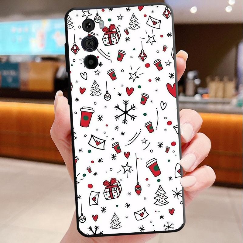 

Christmas Aesthetic Cartoon Phone Case For Motorola Edge 50 40 Pro 60 50 40 30 Ultra Neo Fusion Moto G Play G Stylus G Power G Moto Edge 40 Neo