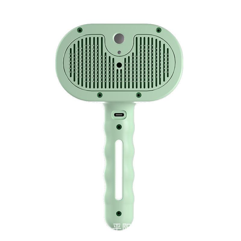 Cat & Dog Non-Shedding Steam Grooming Brush with Spray-Self-Cleaning Anti-Static Plastic Comb for Pet Hair Removal