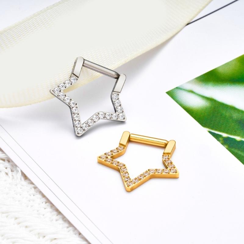 Elegant Gold or Silver Stars Nose Ring For Women Fashionable Sophisticated Design Perfect For Parties And Everyday Wear