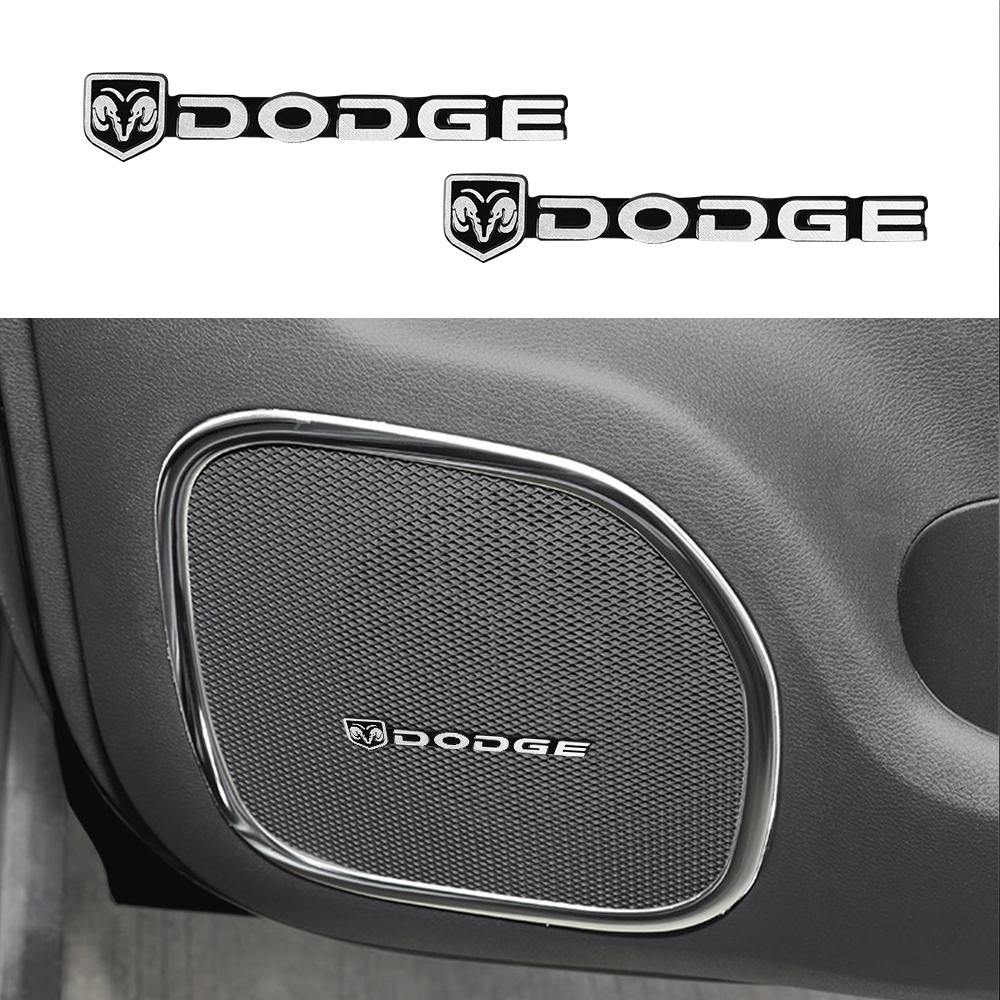 2/4Pcs Car Interior Speaker Audio Sticker Auto Decals Decoration For Dodge Durango Caliber Viper Magnum Ram Caravan Charger Neon T888
