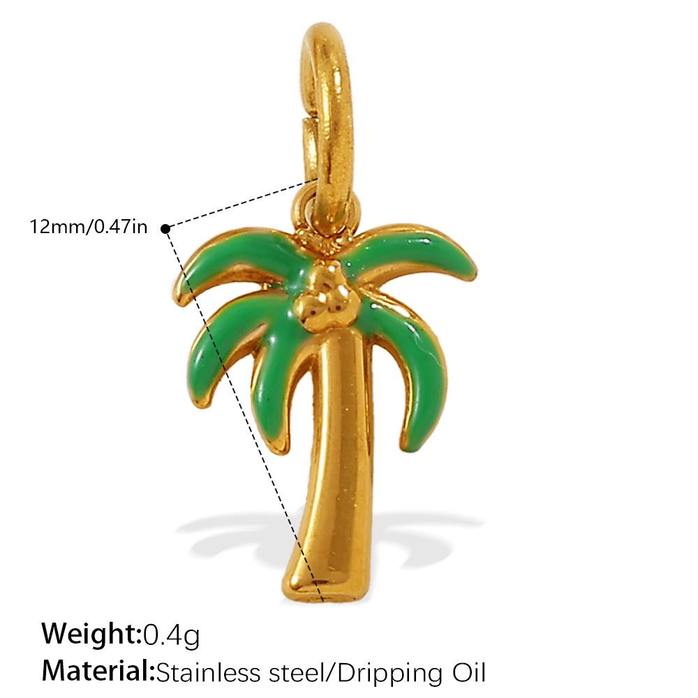 Ocean Element Conch Shell Pendant Accessories Stainless Steel Gold-Plated Beach Wind Accessories