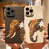 Brown Elephant with Lily Embellish Soft TPU Phone Case for Xiaomi Redmi Note 14 13 12 11 10 9 8 7 Pro Shockproof Anti-Slip Cover