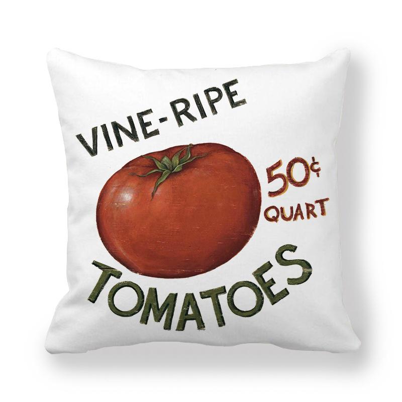 

Декоративная наволочка с принтом помидора и яблока, овощей, фруктов, наволочка, наволочка для спальни, гостиной, дивана, украшение дома 50x50cm