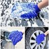 Double-sided Car Care Cleaning Gloves Cleaning Cloth Towel Mitt Car Accessories Microfiber Washable Car Washing Gloves Washing