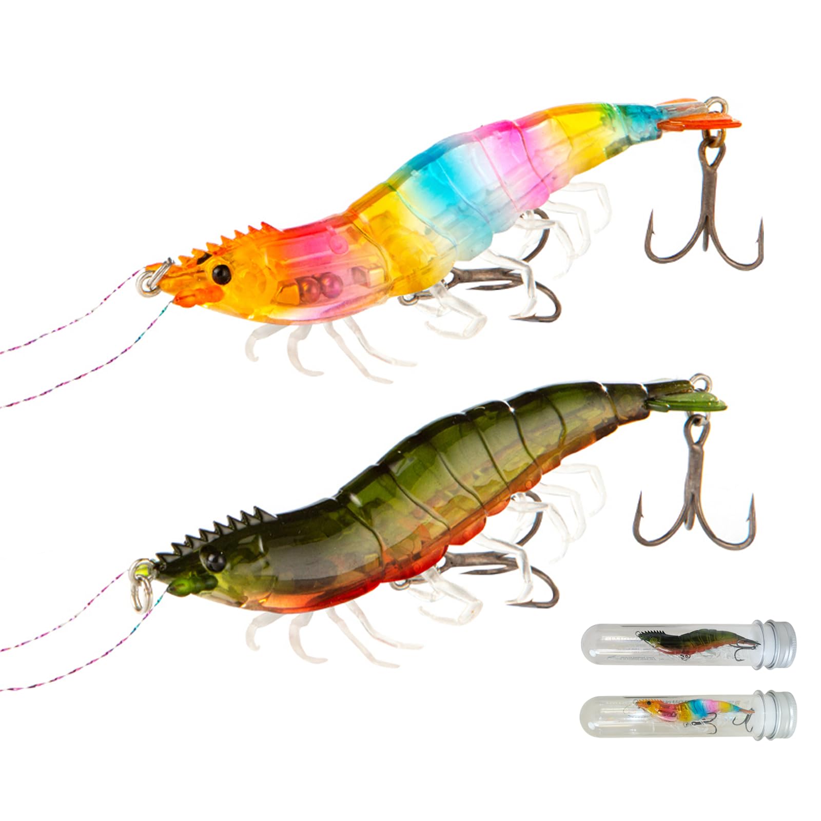 

FINNECT Egi Приманка для дальнего заброса с тройными крючками и для ловли осьминога, Многоцветная и Набор Джунгли 3.0, Встроенная погремушка, 14 г, 90 мм, Приманка, Выцветающая, 2 шт.