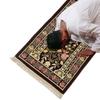 Muslim Prayer Rug Thick Islamic Chenille Praying Mat Floral Woven Tassel Blanket Top Sale