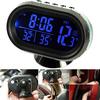 Digital Car Thermometer Voltage Monitor with Alarm Clock for Vehicle Use 12V 24V Dual Temperature Interior Exterior