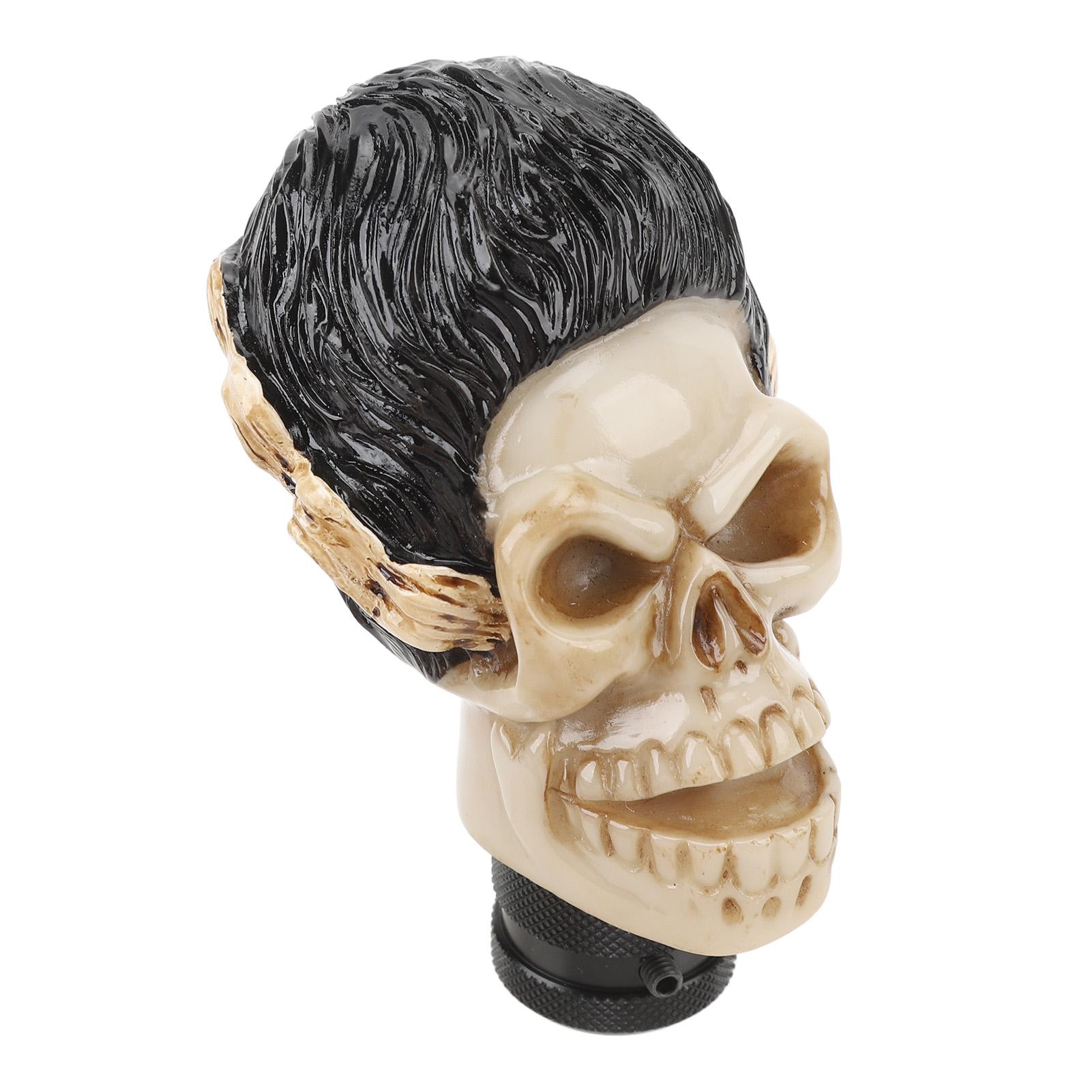 

Ручка переключения передач в виде черепа, стиль скелета, головка рычага переключения передач для автомобиля с 3 адаптерами для большинства механических