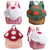 Fashion PU Cute Mushroom Backpack Cartoon Kindergarten School Bags Children's Bag Mini Kid Backpack for Children Boys Girls