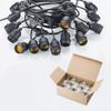 Garden Light Garland 10m with Bulbs, Outdoor Chain of Garden Lights