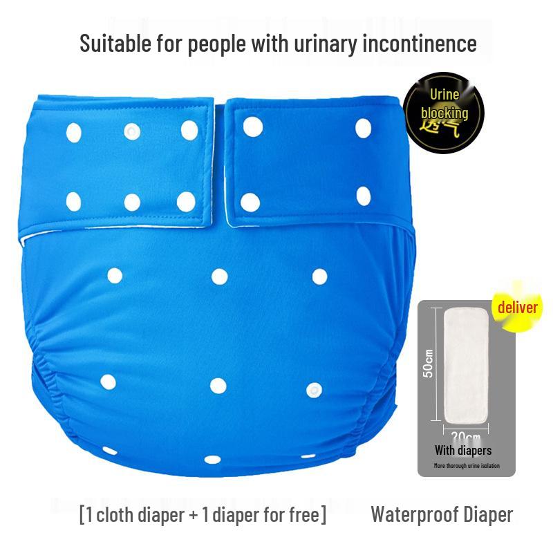 Adult Incontinence Cloth Diaper Cover - Adjustable, Anti-Leakage Pants for Bedridden Care