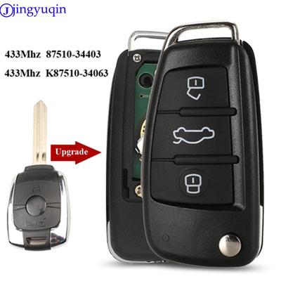 Jingyuqin 433mhz Diaľkové ovládanie kľúča od auta pre SsangYong Actyon Kyron Rexton Korando K87510-34403 K87510-34063