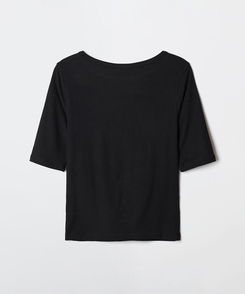 Seupao Boat Neck Sleeve T-Shirt_Sprwg25Ws1