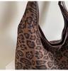 Damen Umhängetasche mit Leopardenmuster - Große Kapazität, vielseitig, strukturierte Schultertasche für Arbeit und Pendeln