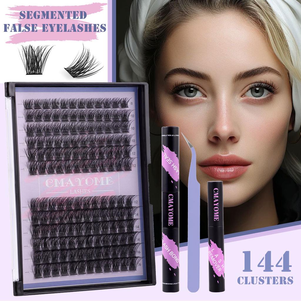 Single Cluster C Curl False Eyelashes Natural Thick Diy Segmented 10-16Mm Eyelashes