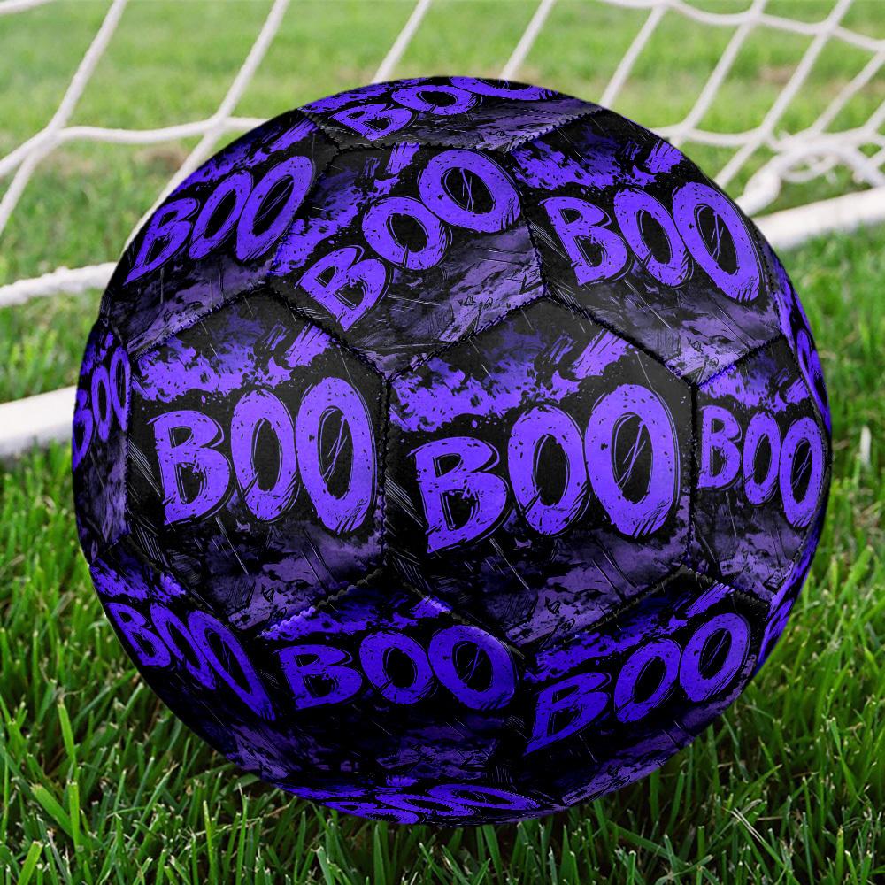1pc Spooky Night Horror Size 5 Suitable for Training & Matches, Machine-Stitched, Wear-Resistant Anti-Slip Covering, Gift for Christmas, Birthday. Q61 Size 5