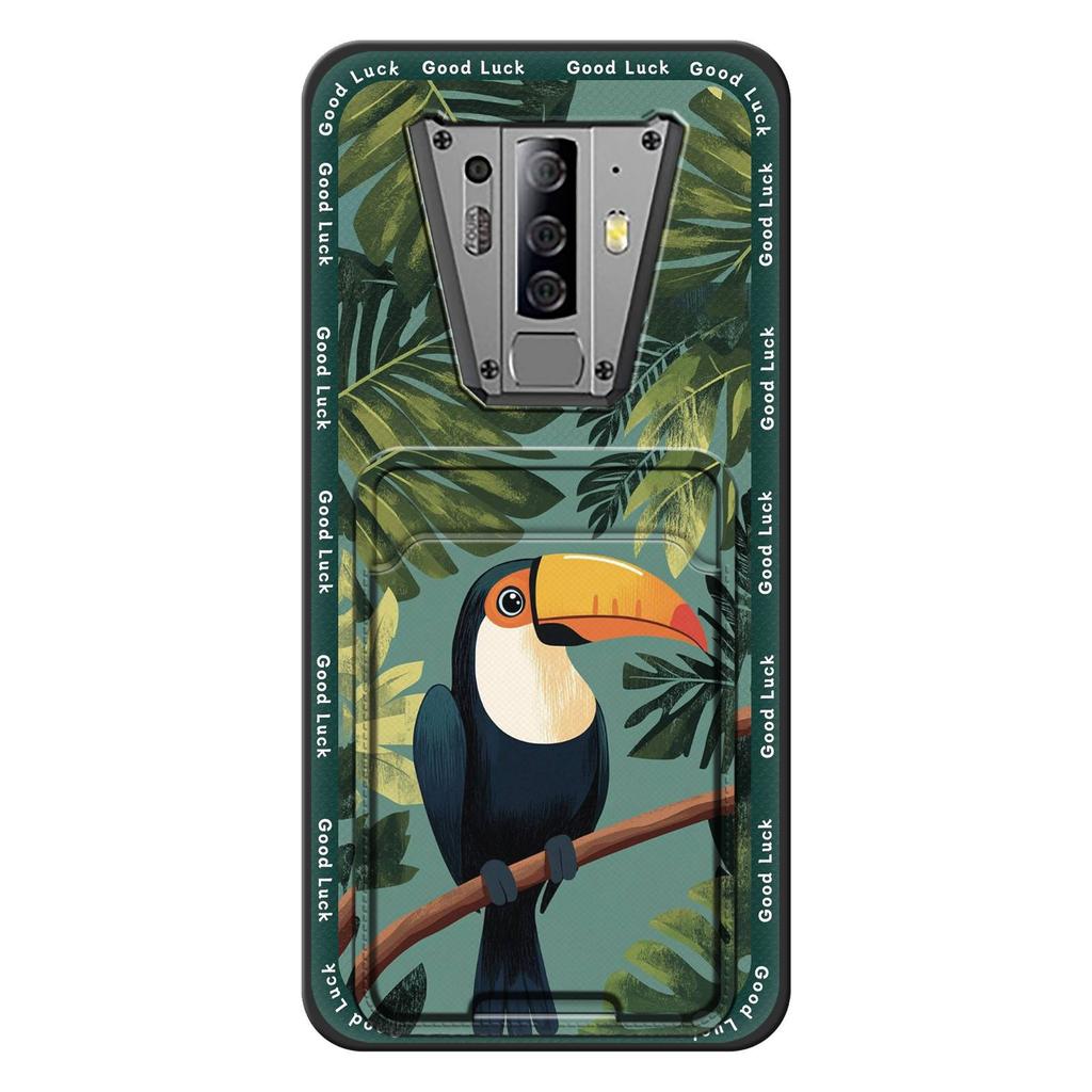Cartoon Back Cover Phone Case For Blackview BV6900 Card Bag Graffiti Waterproof Soft Case Card Slot Silicone Shockproof