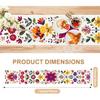 ANNA QUEEN Boho Floral Table Runner 13x72 Inch, Colorful Mexican Otomi-Style, Folk Art Table Decor for Dining Table, Fiesta Party, Kitchen, Wedding