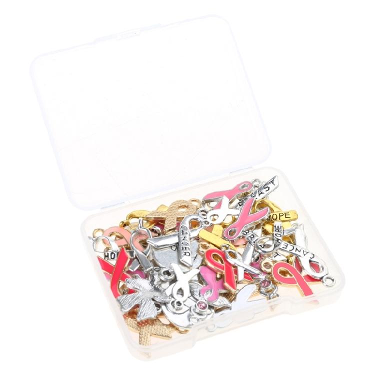 Pack of 50 Alloy Ribbon Pendant Beads for DIY Crafts Metal Drop Oil Choker Charm