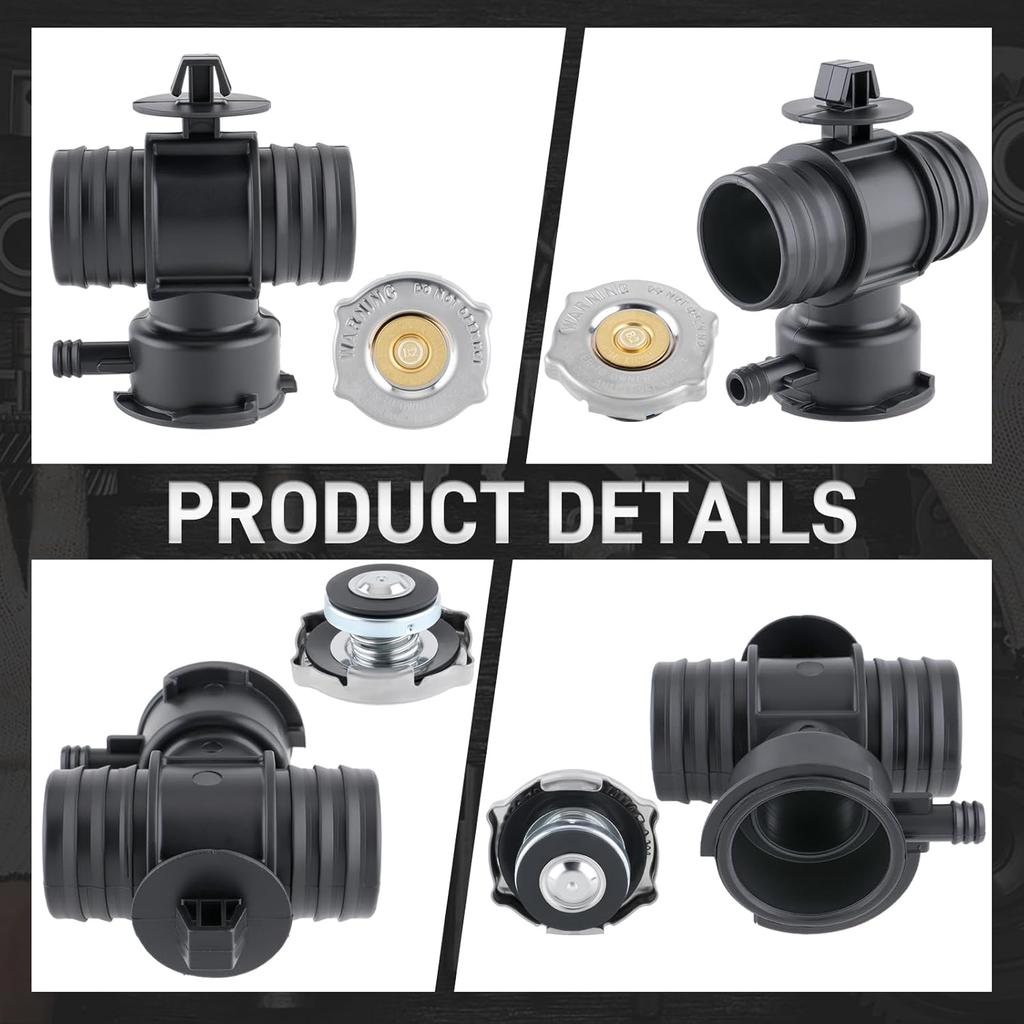 55116901AA Radiator Coolant Filler Neck Radiator Hose Connector With Engine Radiator Cap Compatible With Chrysler Sebring Compatible With Dodge