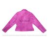 Giacca in Pelle Rosa Barbie Design Fatto a Mano Abbigliamento da Festa Donna Camoscio 100% Pelle di Agnello