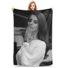 American Singer Lana Del Rey Blanket Pop Culture Music Flannel Novelty Soft Throw Blanket for Home Spring/Autumn