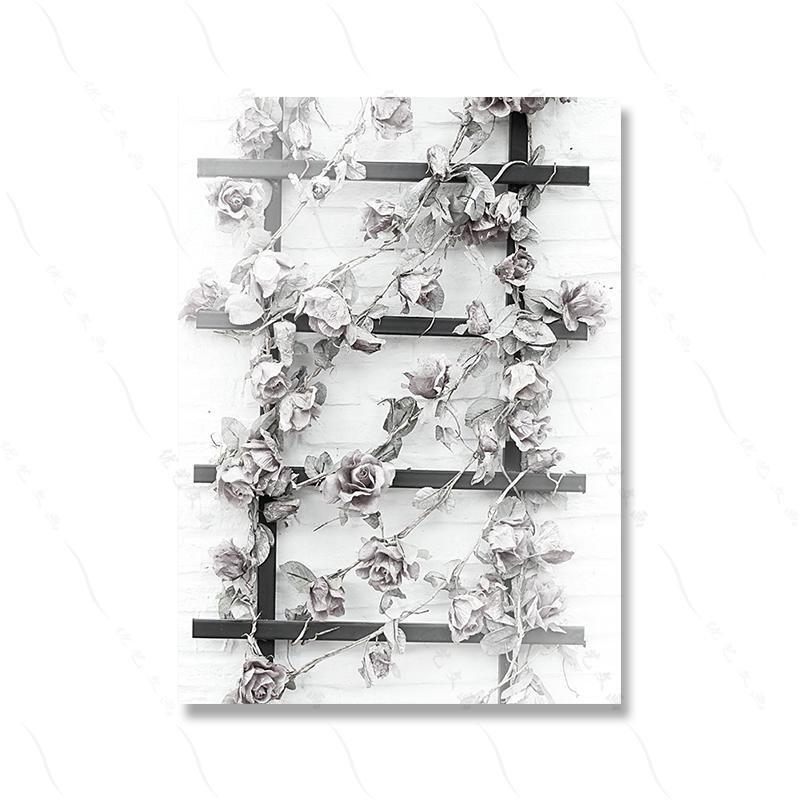 

Черно-белый настенный плакат с принтом садовых цветов, снежной сцены, винтажной фотографии Парижа и Лондона, картины на холсте, декор для дома 21x30cm No Framed