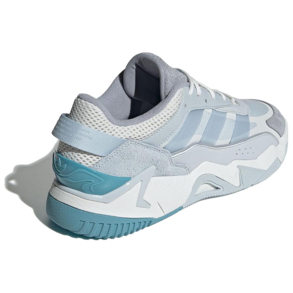 Adidas Originals Niteball 2.0 Mesh Fabric Leather Suede TPU Top Layer Cowhide Unisex Sneakers White Blue JI2545