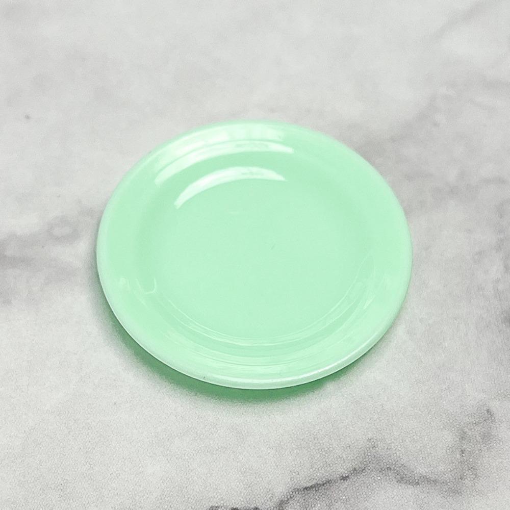 5Pcs Tableware Plastic Mini Food Plates Miniatures Miniature Colorful Dinner Plates Dollhouse