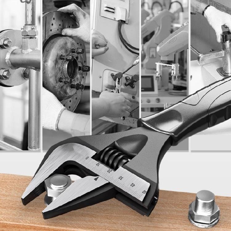 Wide Mouth Adjustable Wrench Wide Jaw, Comfortable Handle for Plumbing Projects