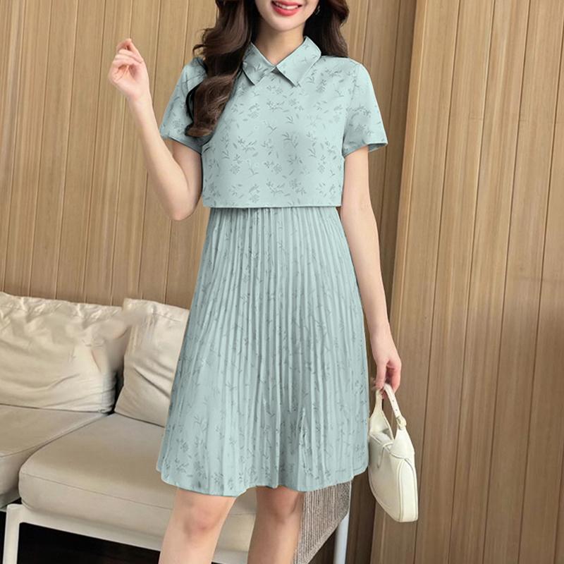 ZANZEA Women Short Sleeve Blouse and Tank Dress Summer Two Piece Suit Sets
