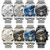 OLEVS Brand New Men's Steel Band Watch Multi Functional Business Fashion Waterproof 2856