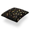 Decorative Pillowcase, Feathers, Black