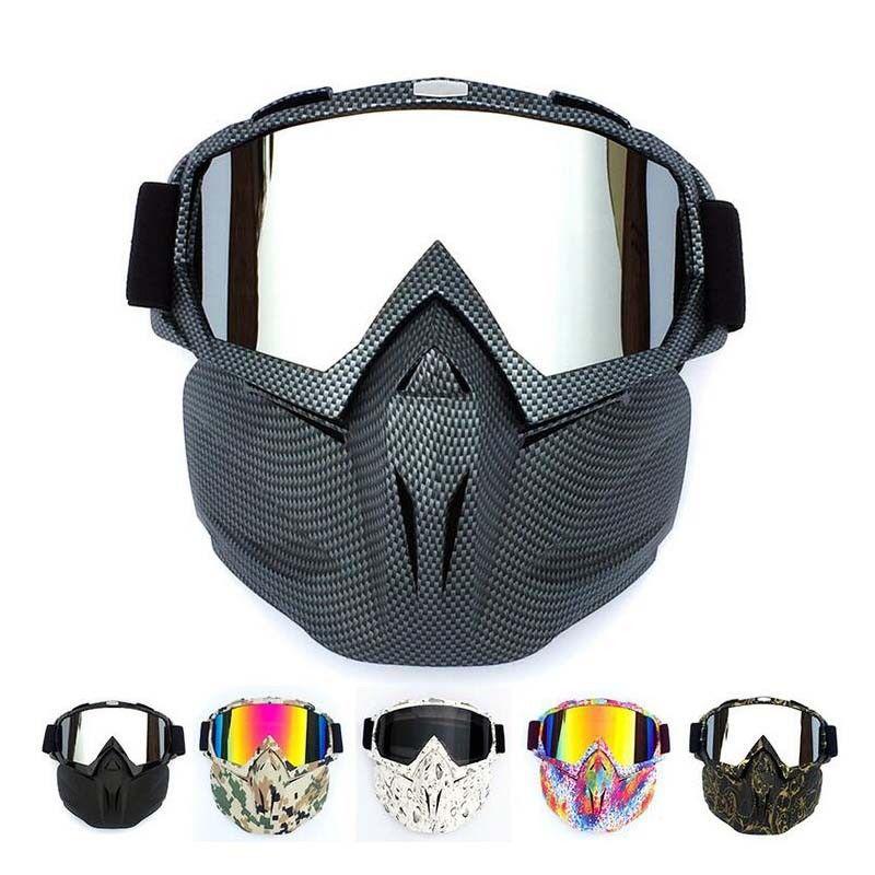 Lightweight High-strength Winter Snow Sports Ski Snowboard Snowmobile Face Mask Shield Goggles Glasses