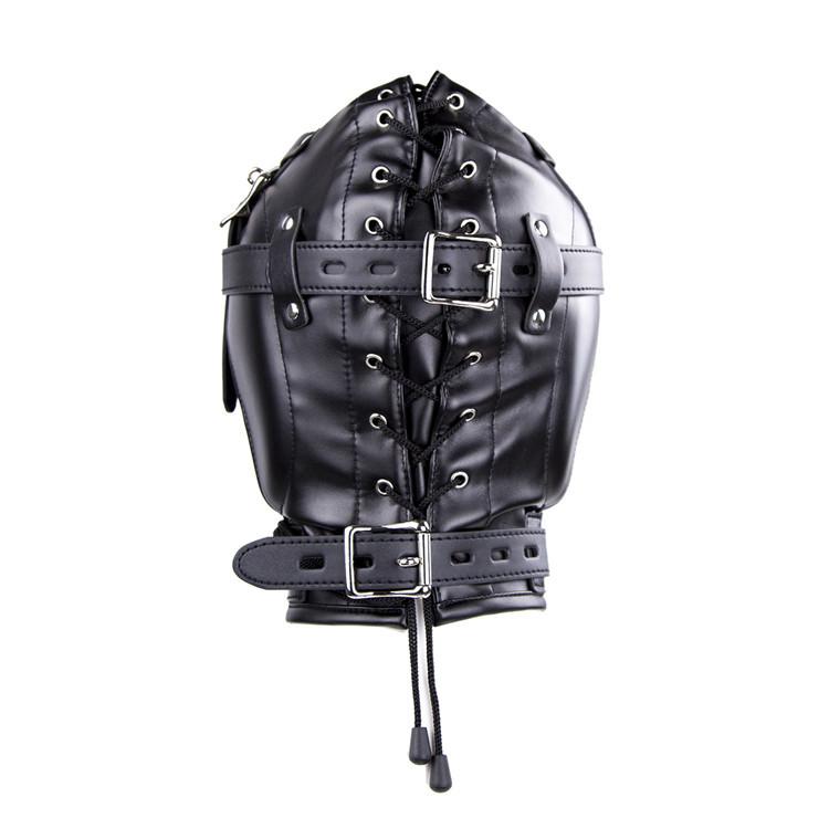 BDSM  Slave Fetish Sex Toys Adult Products Face Mask Headgear Leather Gag Cosplay