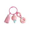 With Tassel Tulip Flower Keychain Young Girl's Heart Sweet Resin Tulip Keyring   Earphone Case