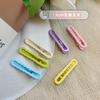Colorful 5CM Duckbill Clip Round Head Hollow Seamless U-shaped Clip Girl's Forehead Bangs Side Clip DIY Glossy Base Clip