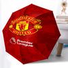 1pz Ombrello Automatico Robusto a 8 Stecche, Ombrello Manchester United Manchester City, Stampato Digitalmente, Ombrello Pieghevole per Uso Esterno in Movimento